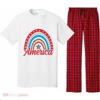America Rainbow Star 4th Of July Pajama Set thumb 0
