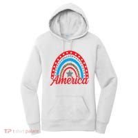 America Rainbow Star 4th Of July Women's Hoodie thumb 0