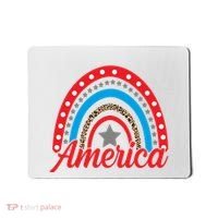 America Rainbow Star 4th Of July Mousepad thumb 0