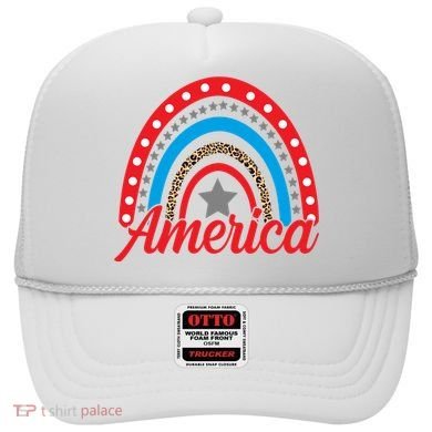 America Rainbow Star 4th Of July Hat