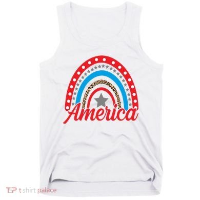 America Rainbow Star 4th Of July Tank Top