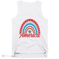 America Rainbow Star 4th Of July Tank Top thumb 0