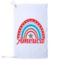 America Rainbow Star 4th Of July Golf Towel thumb 0