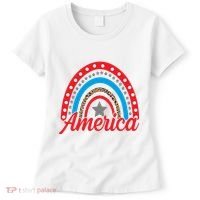America Rainbow Star 4th Of July Women's T-Shirt thumb 0