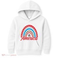 America Rainbow Star 4th Of July Kids Hoodie thumb 0