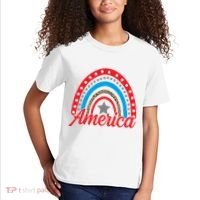 America Rainbow Star 4th Of July Kids T-Shirt thumb 2