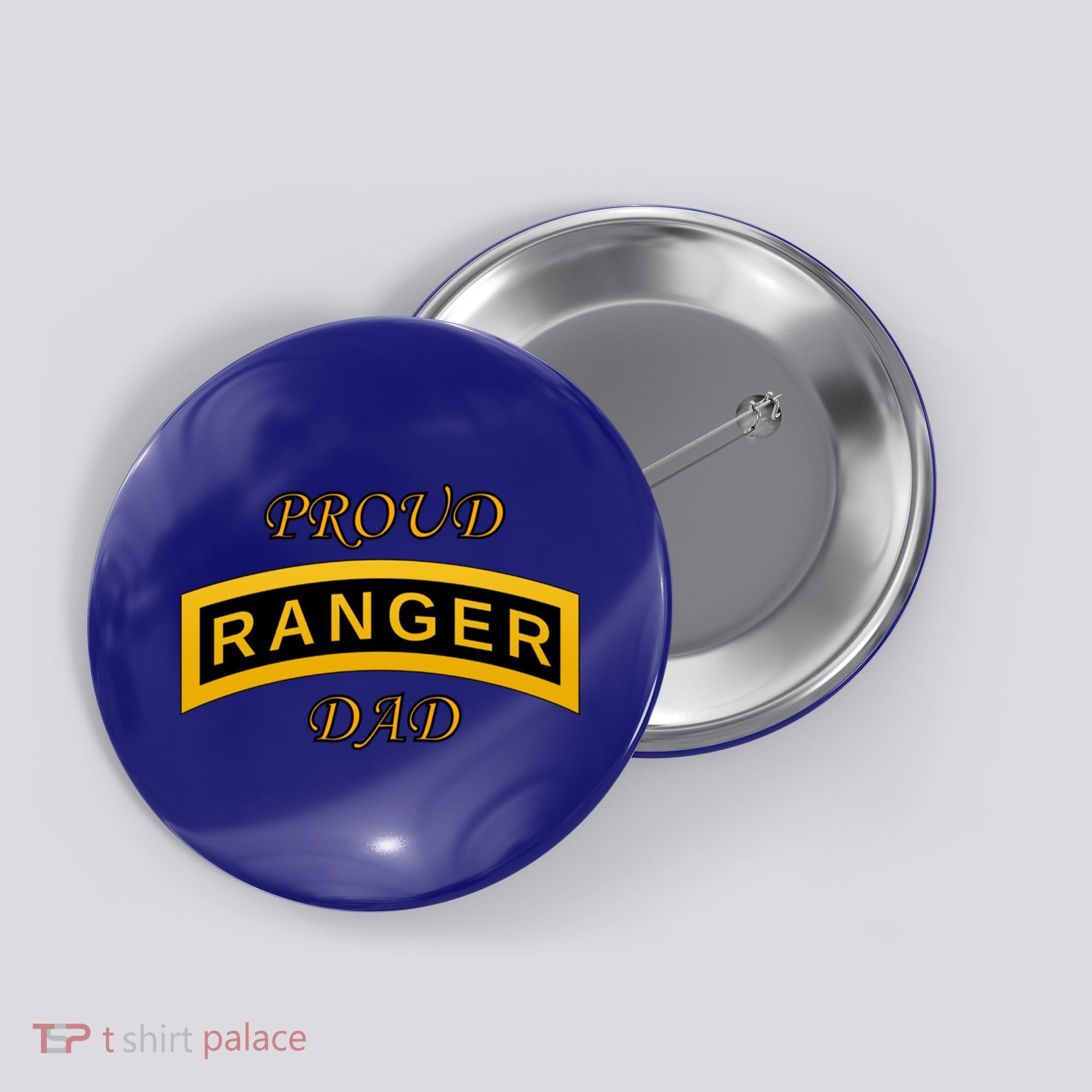 Army Ranger School Tab Proud Dad Gift Button