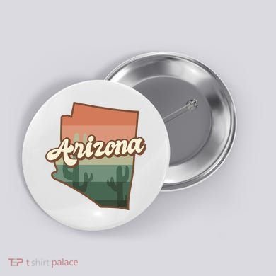 Arizona Retro Sunset Button