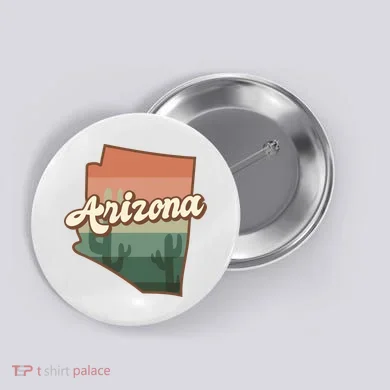 Arizona Retro Sunset Button
