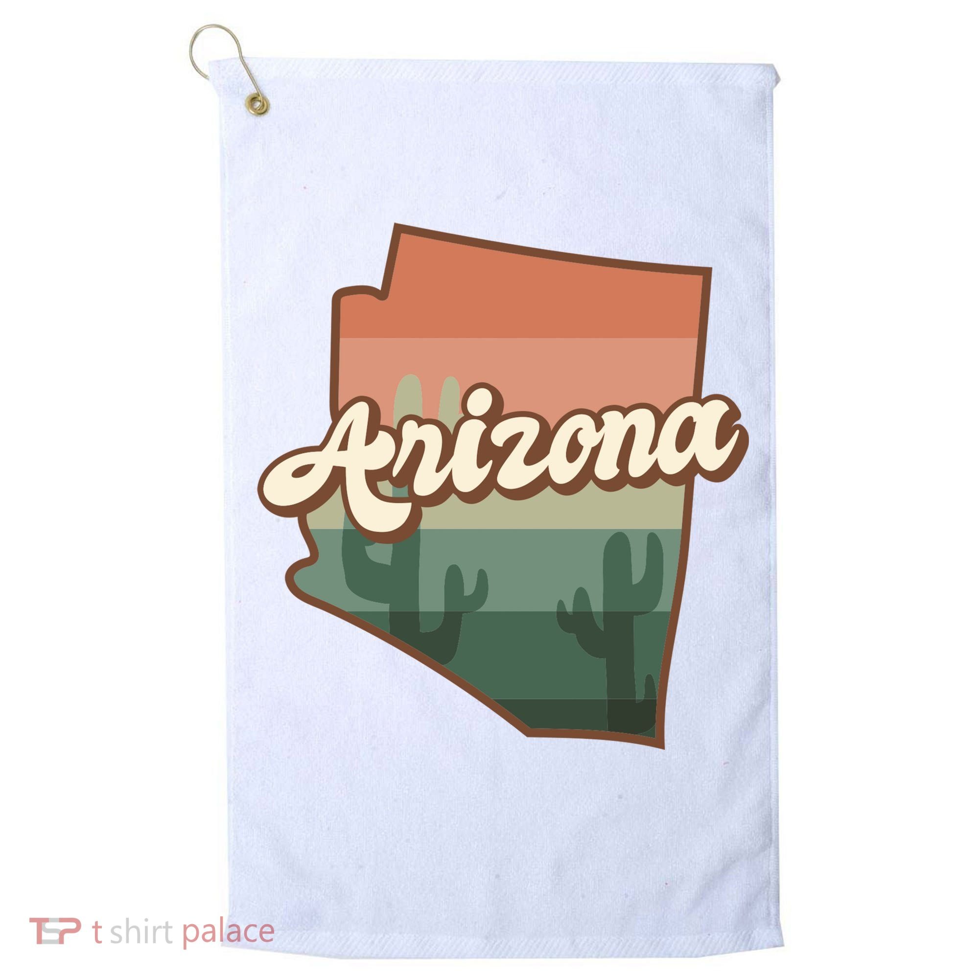 Arizona Retro Sunset Golf Towel