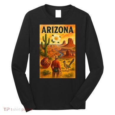 Arizona Retro Sunset Long Sleeve Shirt