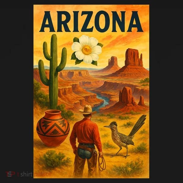 Arizona Retro Sunset Bucket Hat