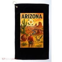 Arizona Retro Sunset Golf Towel thumb 0
