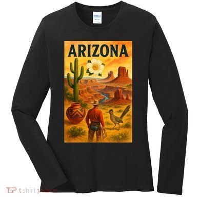 Arizona Retro Sunset Women's Long Sleeve Shirt
