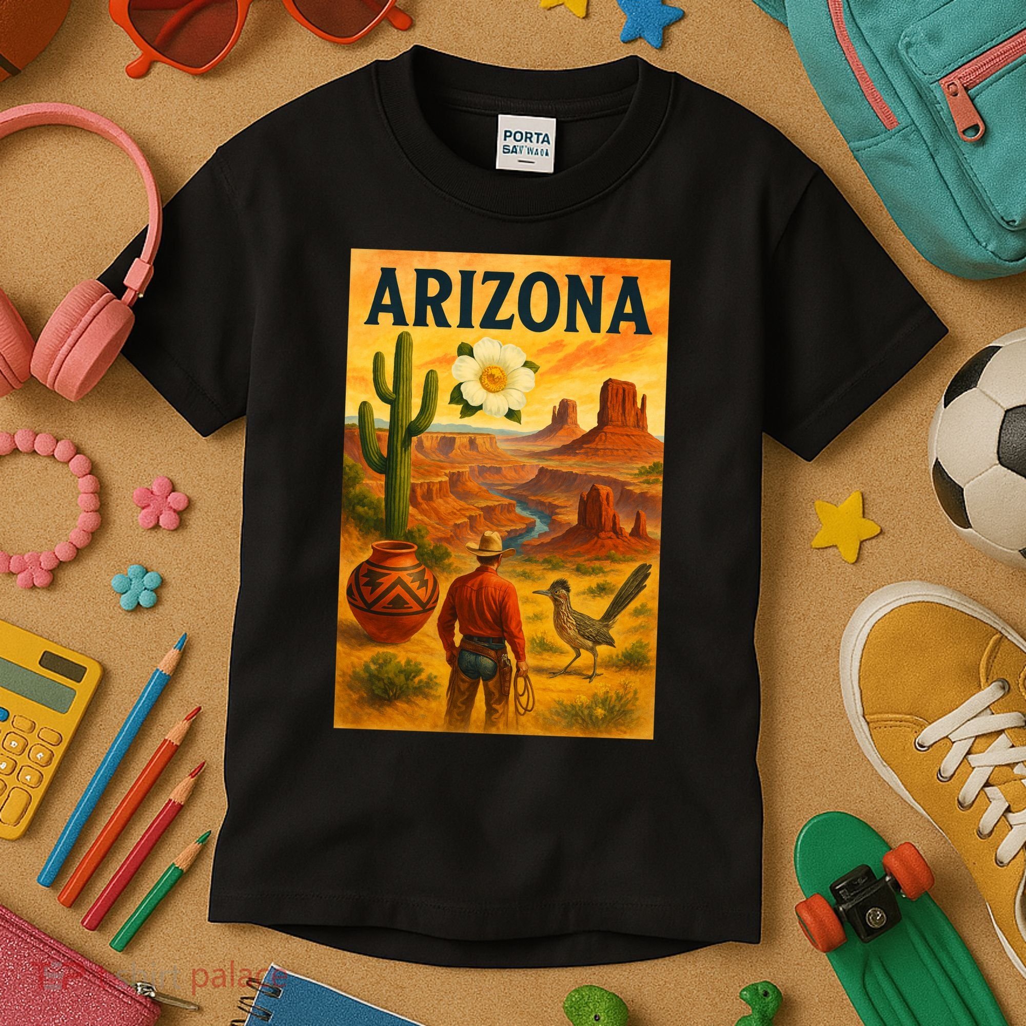 Arizona Retro Sunset Kids T-Shirt