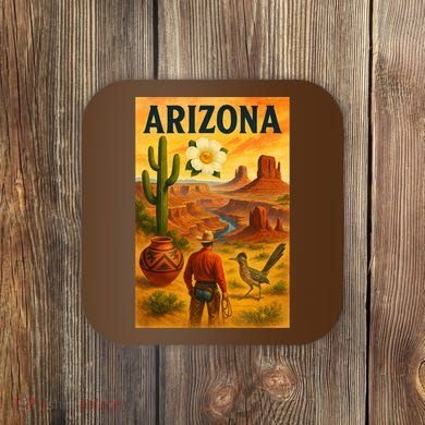 Arizona Retro Sunset Coaster