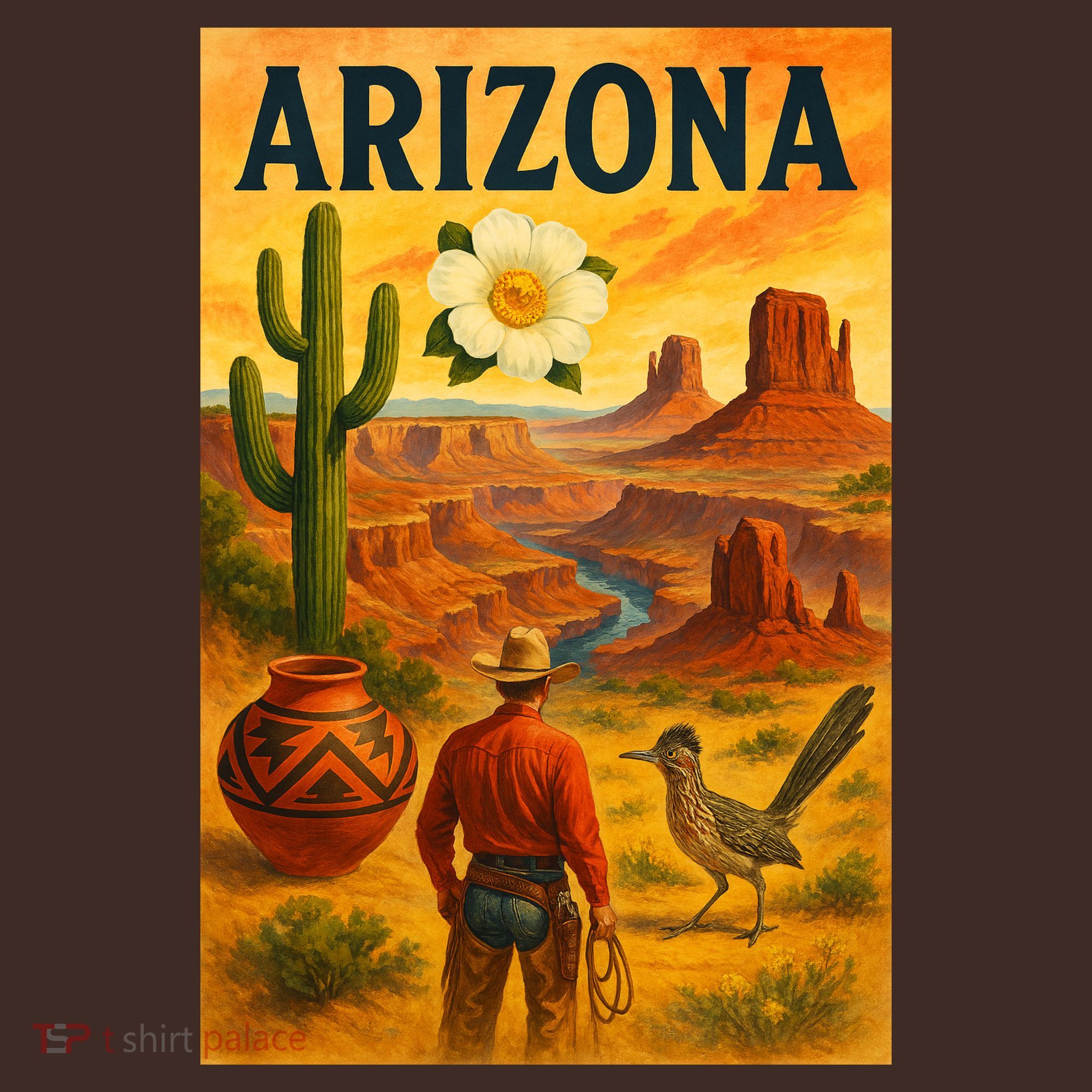 Arizona Retro Sunset Coaster