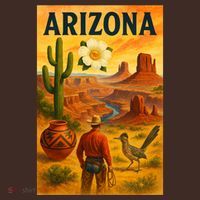 Arizona Retro Sunset Mousepad thumb 1