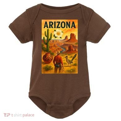 Arizona Retro Sunset Baby Bodysuit