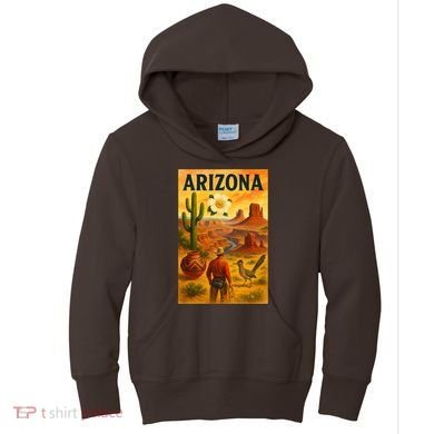 Arizona Retro Sunset Kids Hoodie