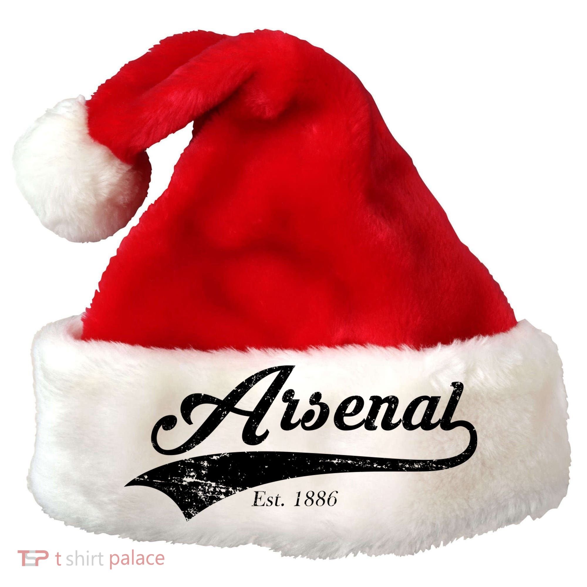 Arsenal Est. 1886 London Soccer Santa Hat