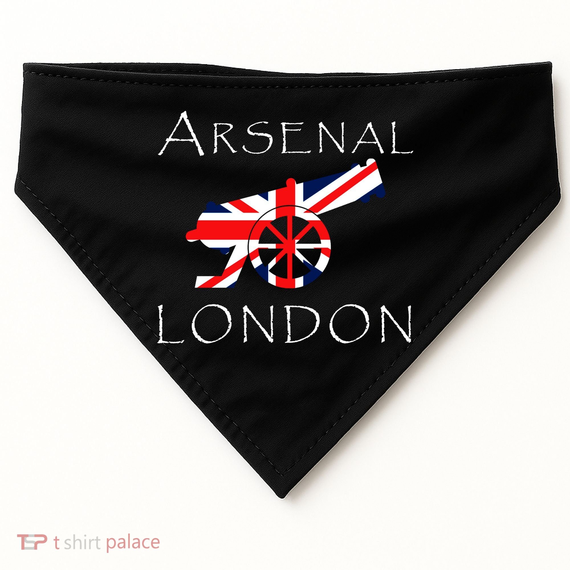 Arsenal London Soccer Jersey Cannon Union Jack  USA-Made Doggie Bandana