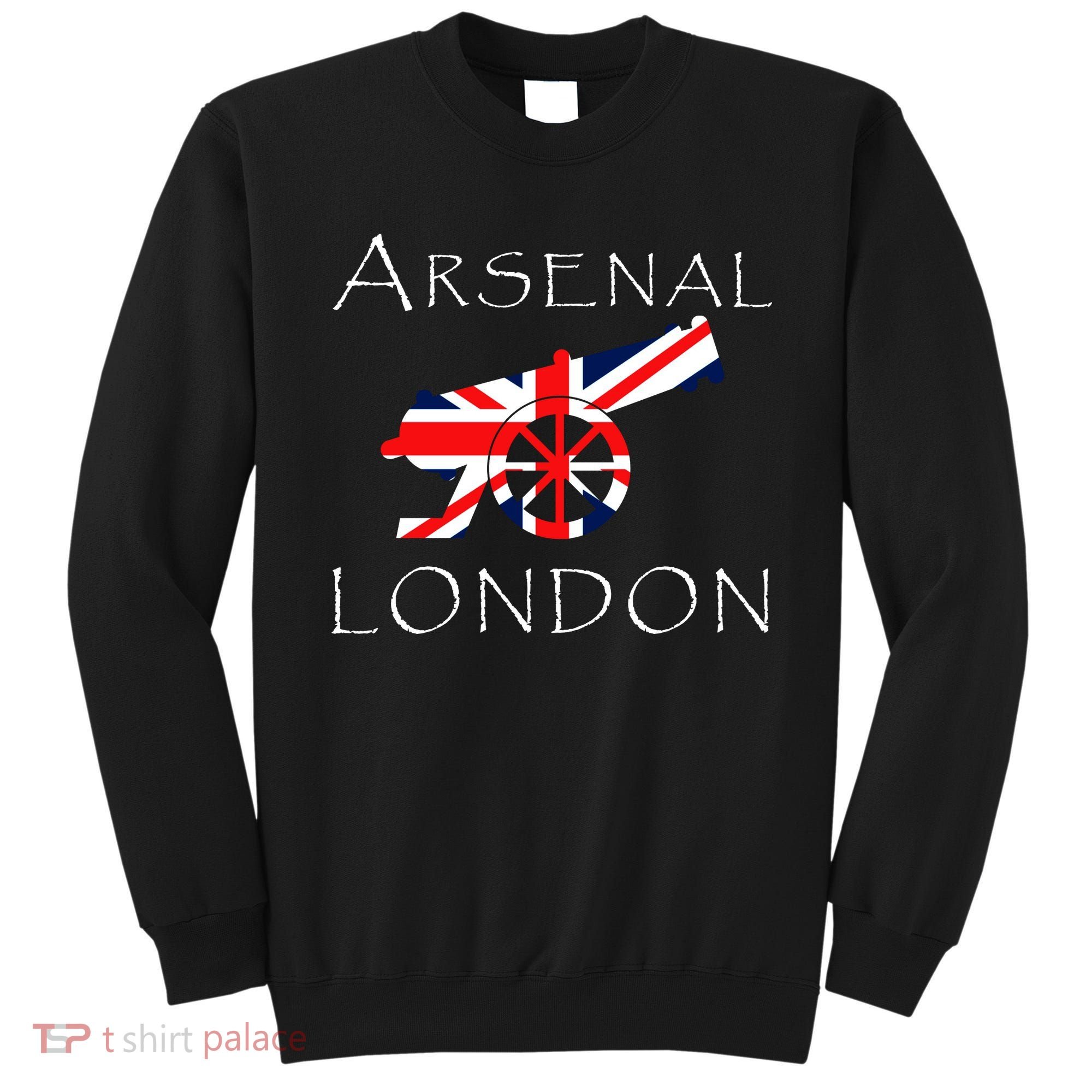 Arsenal London Soccer Jersey Cannon Union Jack  Sweatshirt