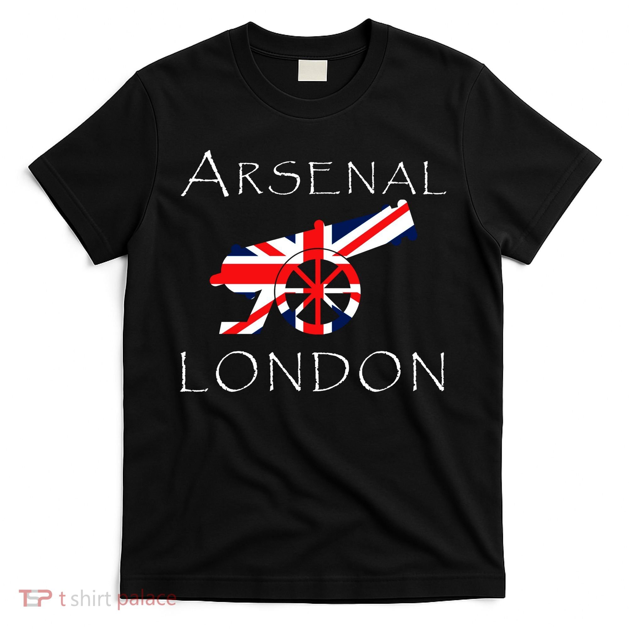 Arsenal London Soccer Jersey Cannon Union Jack  T-Shirt