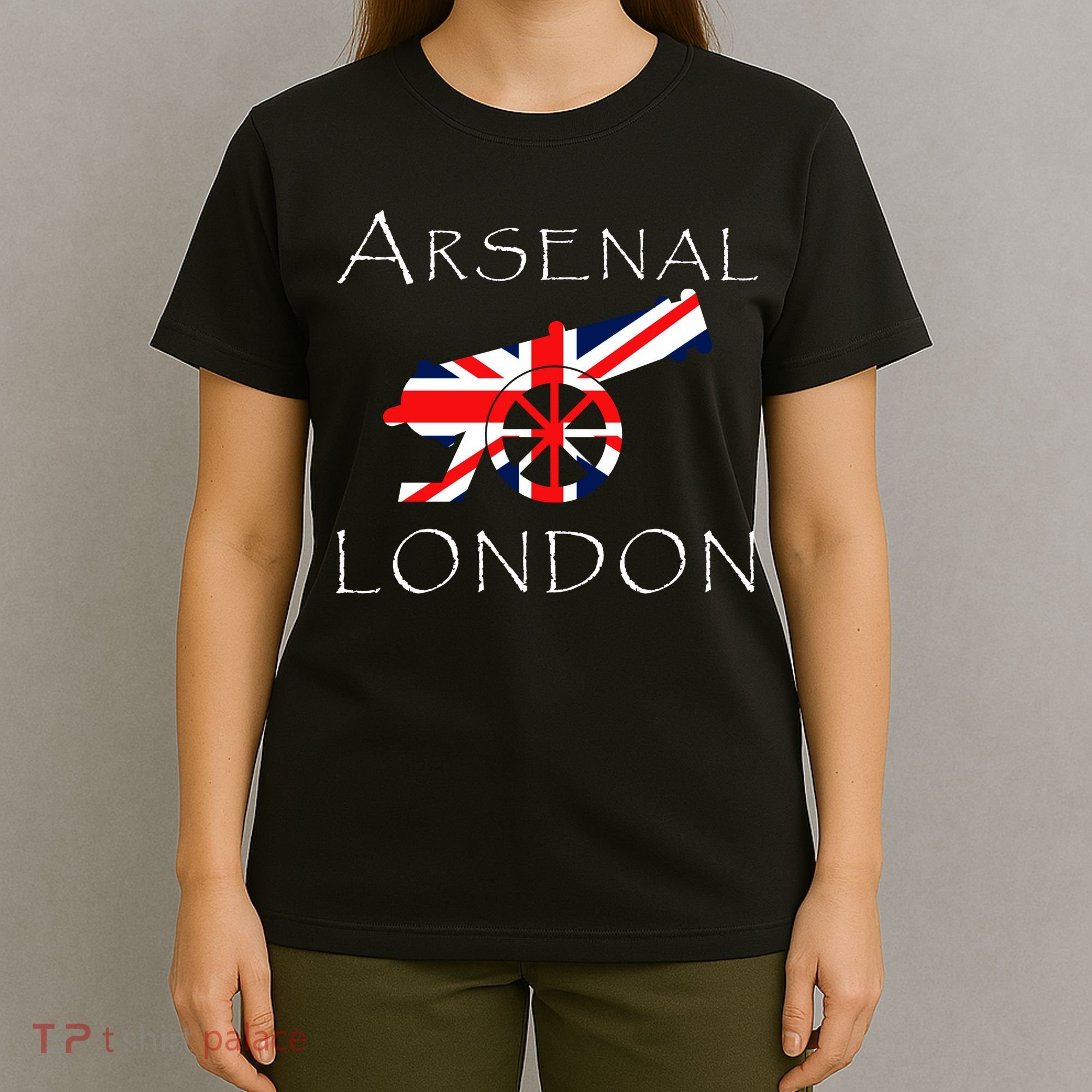 Arsenal London Soccer Jersey Cannon Union Jack  T-Shirt