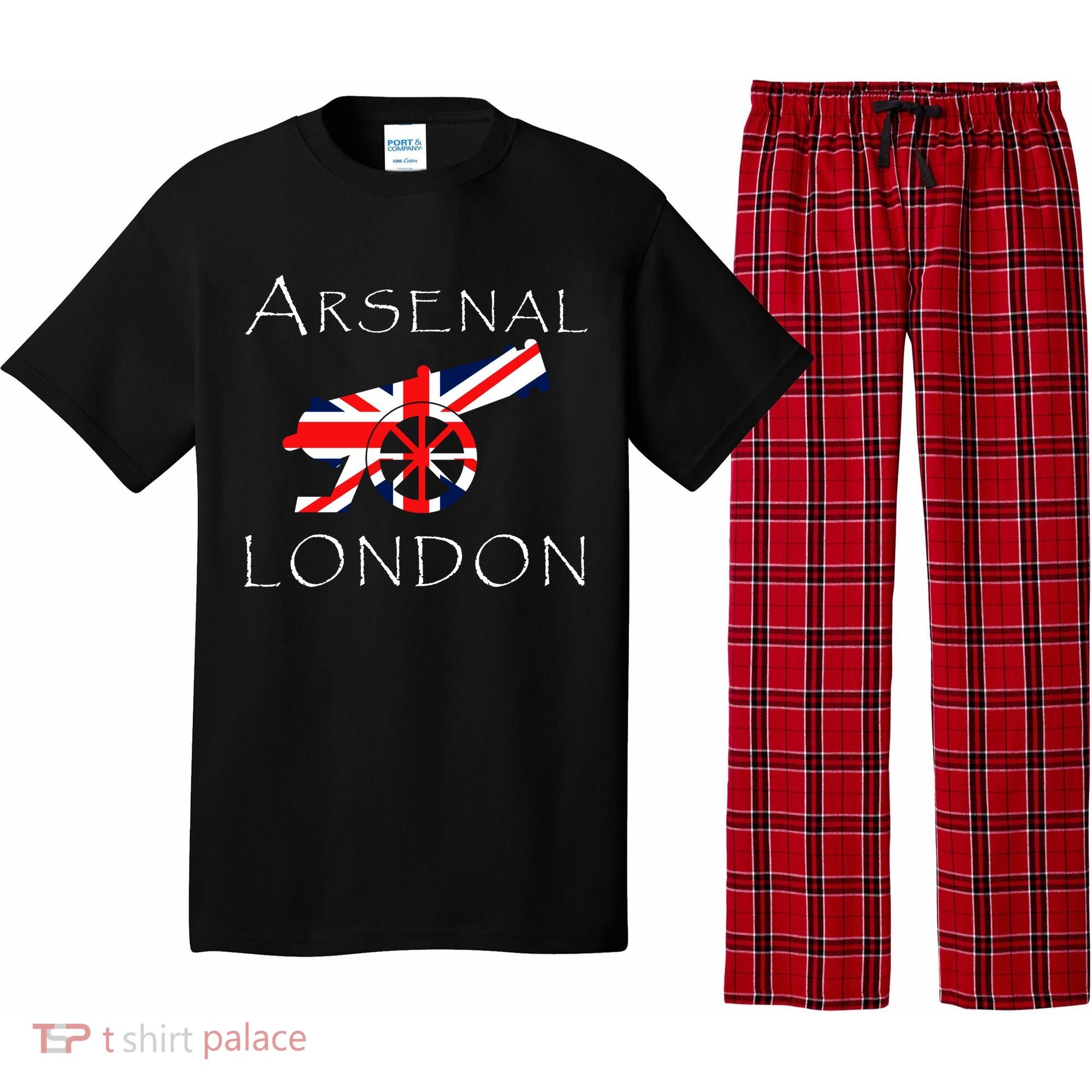 Arsenal London Soccer Jersey Cannon Union Jack  Pajama Set