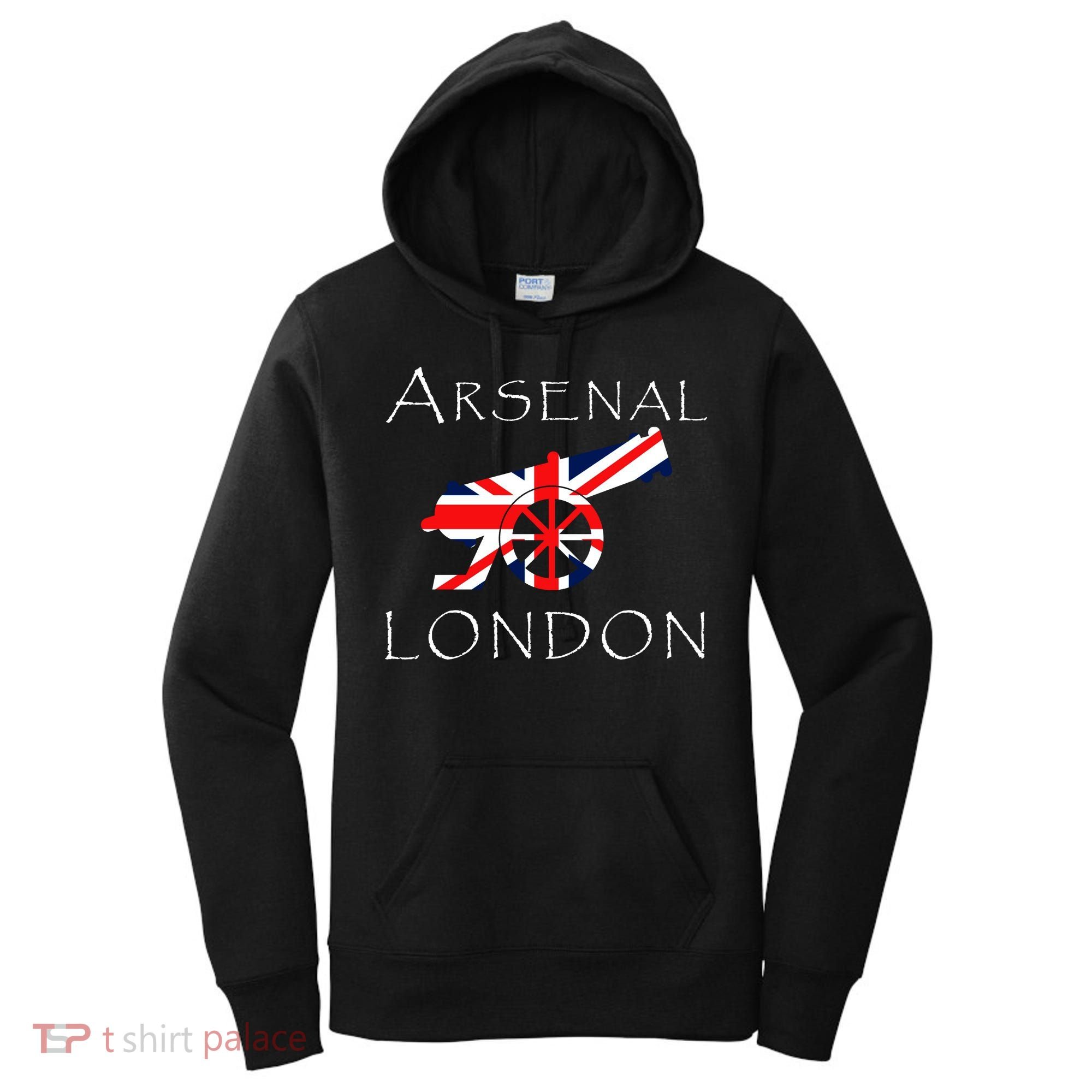 Arsenal London Soccer Jersey Cannon Union Jack  Women's Hoodie