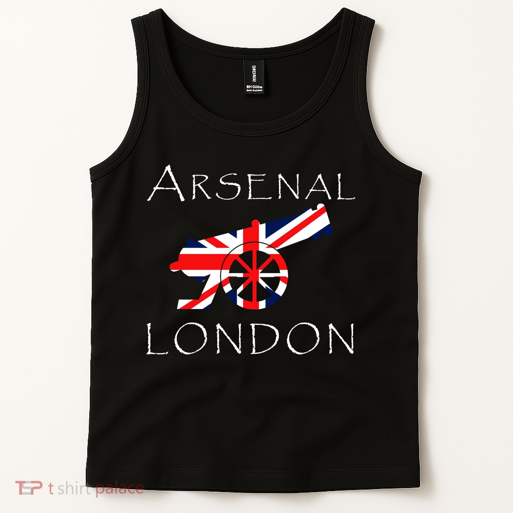 Arsenal London Soccer Jersey Cannon Union Jack  Tank Top