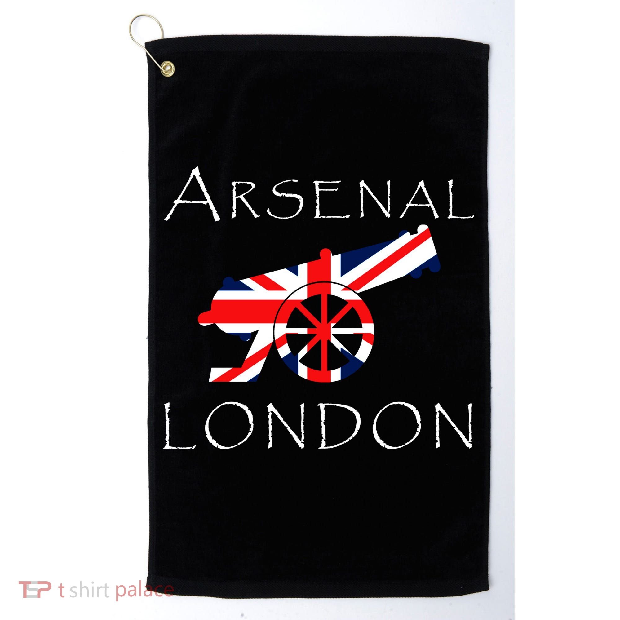 Arsenal London Soccer Jersey Cannon Union Jack  Golf Towel