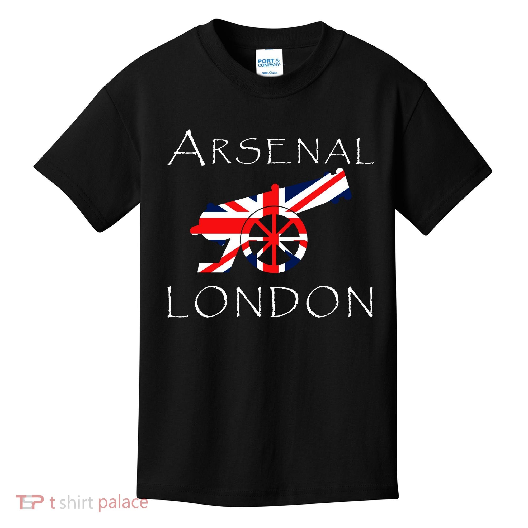 Arsenal London Soccer Jersey Cannon Union Jack  Kids T-Shirt