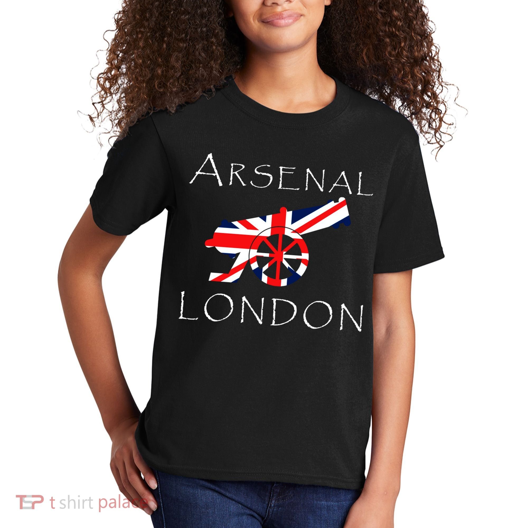 Arsenal London Soccer Jersey Cannon Union Jack  Kids T-Shirt