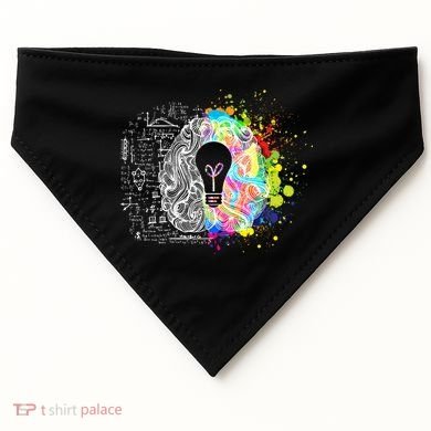 Art of Science Colorful Brain USA-Made Doggie Bandana
