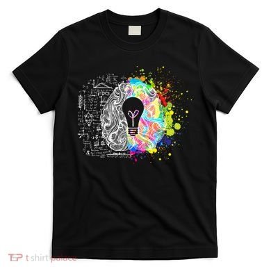 Art of Science Colorful Brain T-Shirt
