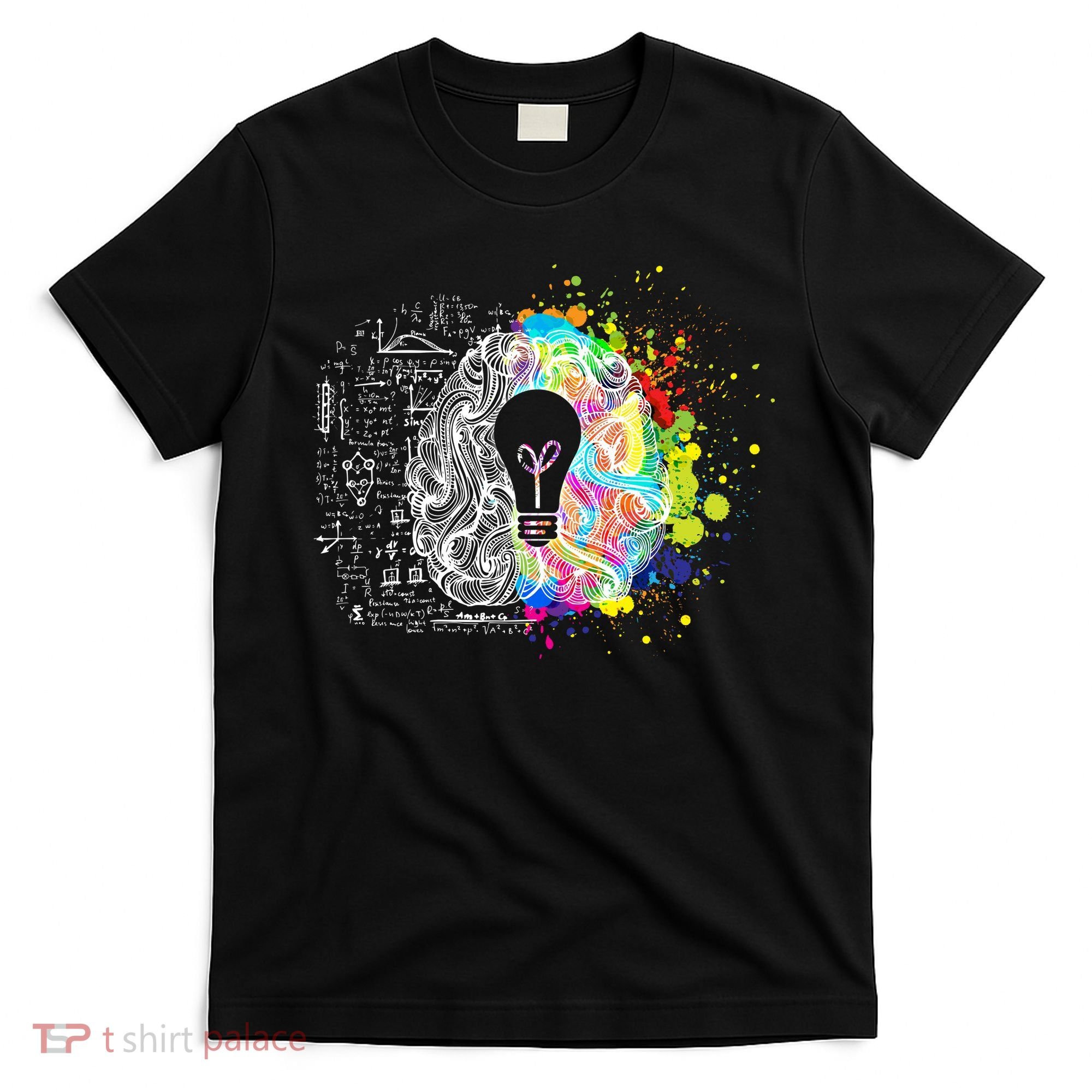 Art of Science Colorful Brain T-Shirt