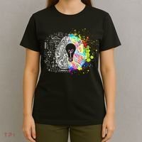 Art of Science Colorful Brain T-Shirt thumb 4