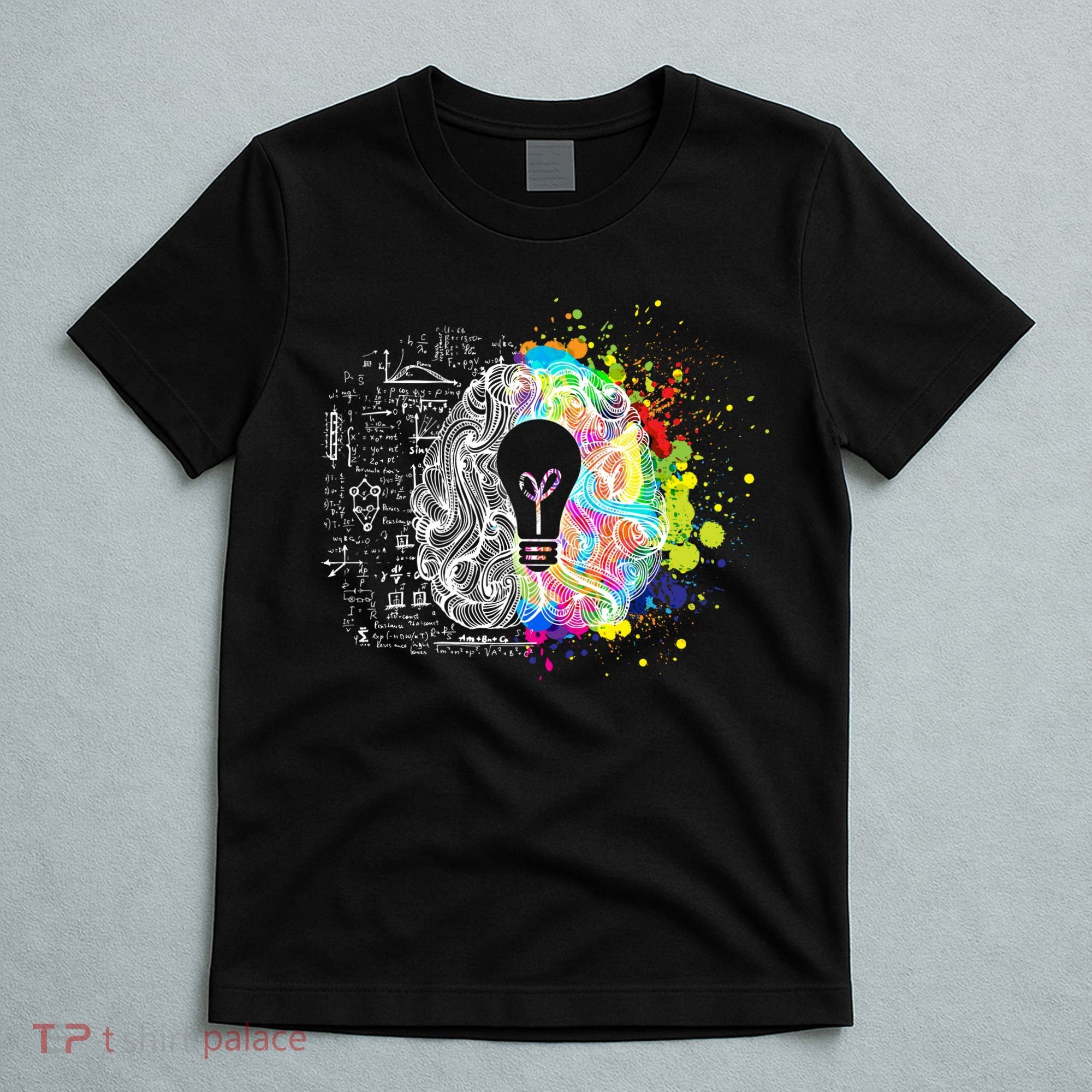 Art of Science Colorful Brain T-Shirt