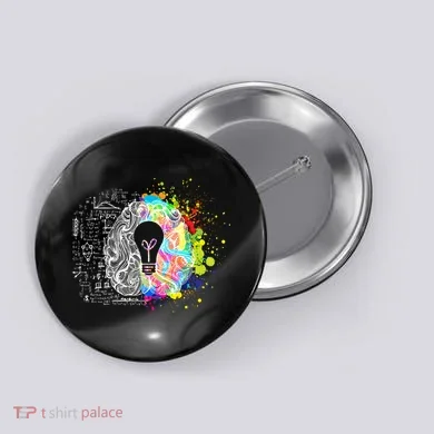 Art of Science Colorful Brain Button