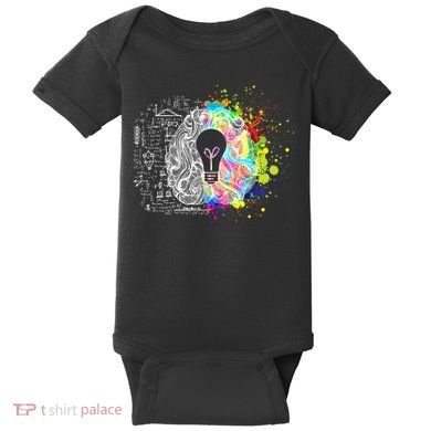 Art of Science Colorful Brain Baby Bodysuit