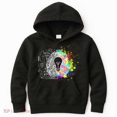 Art of Science Colorful Brain Kids Hoodie