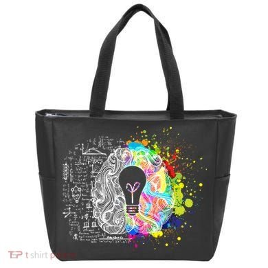 Art of Science Colorful Brain Tote Bag