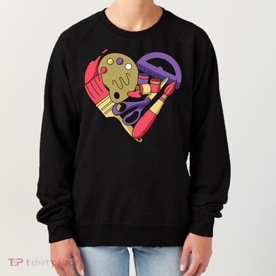 Art Supplies Heart Women's Sweatshirt