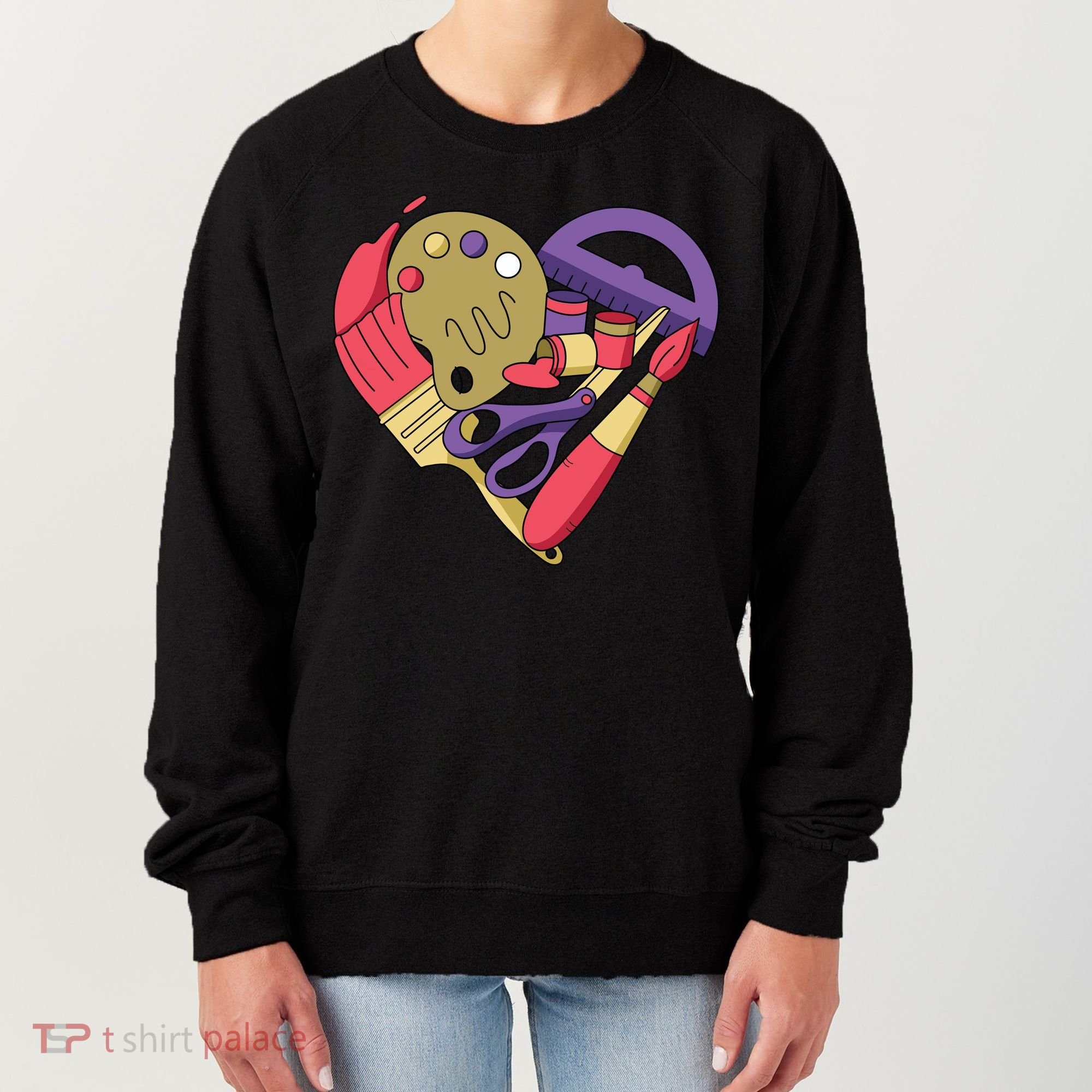 Art Supplies Heart Women's Sweatshirt