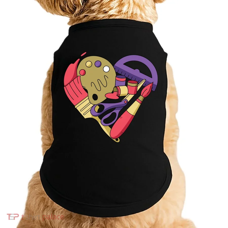Art Supplies Heart Doggie Tank