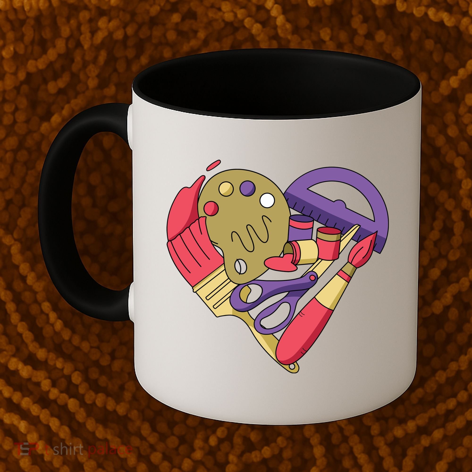 Art Supplies Heart Coffee Mug