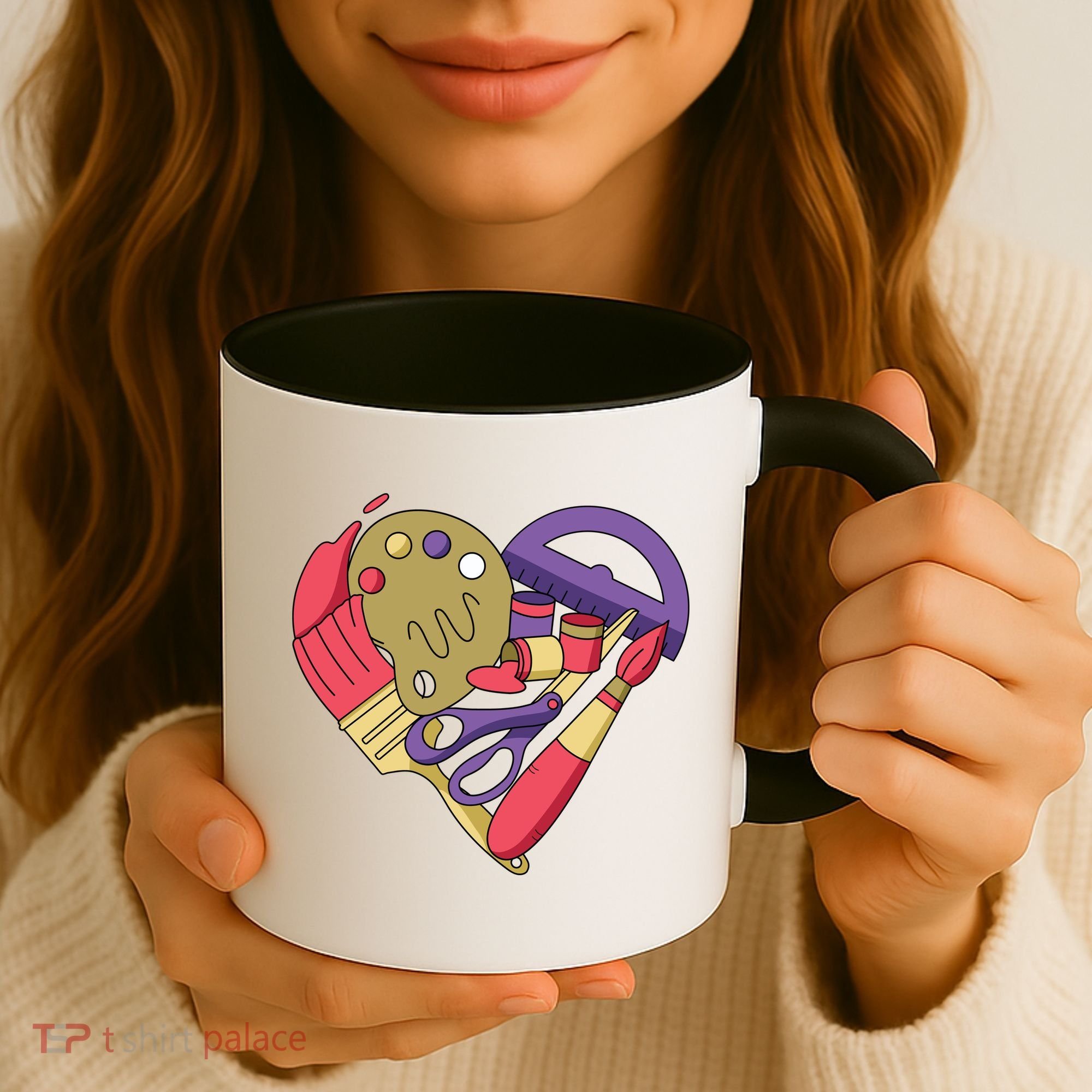 Art Supplies Heart Coffee Mug