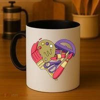 Art Supplies Heart Coffee Mug thumb 4